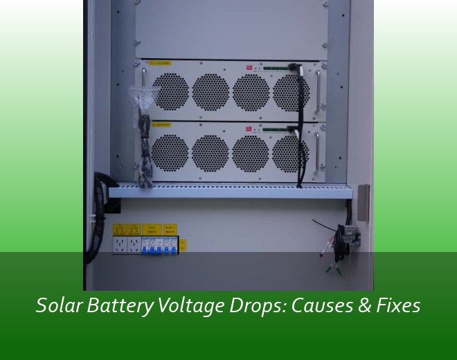 Solar Battery Voltage Drops: Causes & Fixes